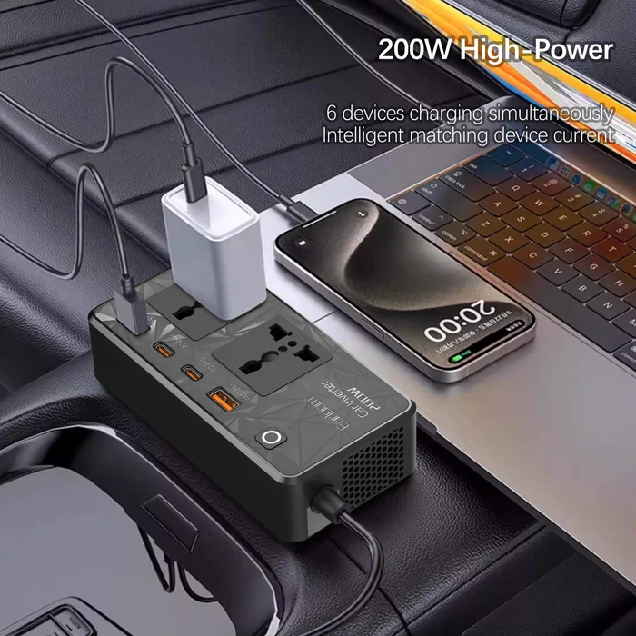 Earldom ET-LT01 200W Car Power Inverter (Black) - Image 3
