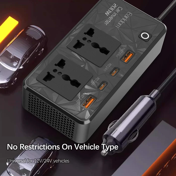 Earldom ET-LT01 200W Car Power Inverter (Black) - Image 5