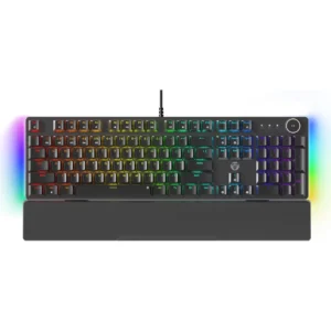 FANTECH MAXPOWER II MK894 Lemon Zest SW Hot Swappable ARGB Wired Mechanical Gaming Keyboard (Black)