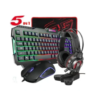 Alternative view of FANTECH P51 5-in-1 Power Bundle (Keyboard/Mouse/Medium Mouse Pad/Headphone/Headphone Stand)