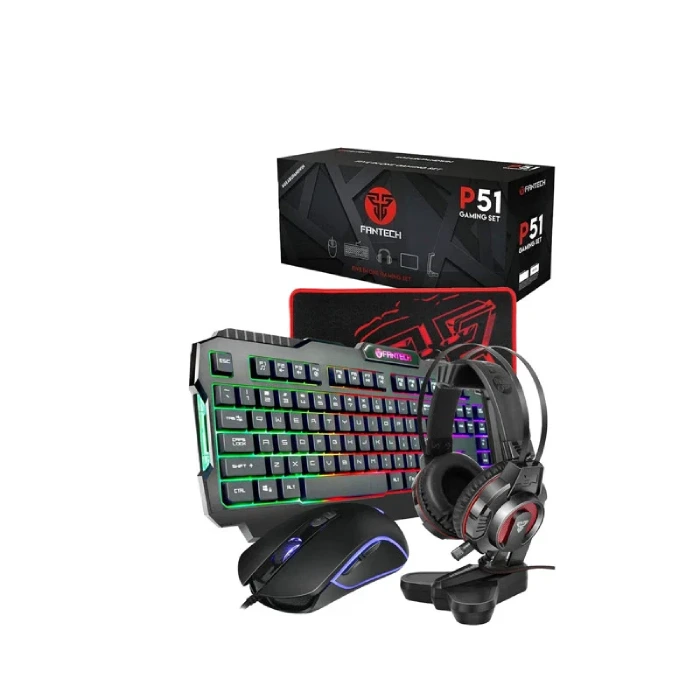 FANTECH P51 5-in-1 Power Bundle (Keyboard/Mouse/Medium Mouse Pad/Headphone/Headphone Stand) - Image 3