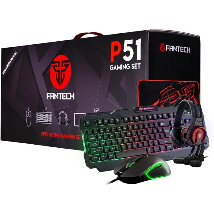 FANTECH P51 5-in-1 Power Bundle (Keyboard/Mouse/Medium Mouse Pad/Headphone/Headphone Stand) - Image 5