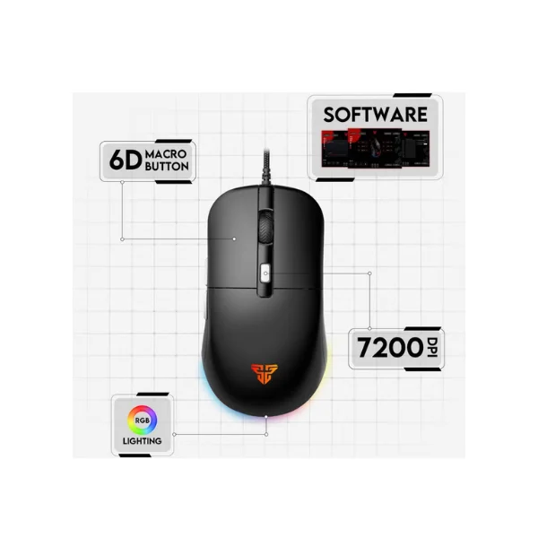 FANTECH KANATA S VX9S Wired Gaming Mouse (Black) - Image 2