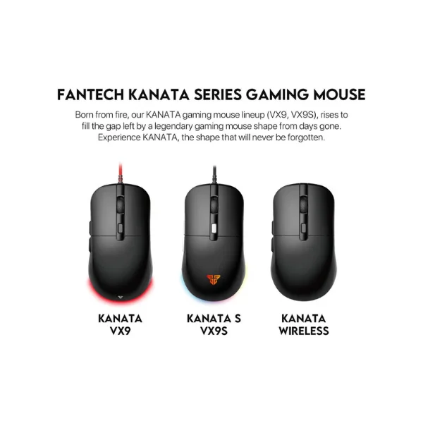FANTECH KANATA S VX9S Wired Gaming Mouse (Black) - Image 3
