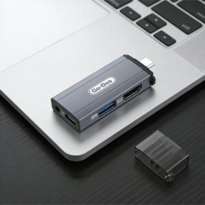 Alternative view of Go-Des GD-CT085 4K 30Hz Video Capture Card 4-in-1 USB-C to (HDMI/USB-A3.0/PD/3.5mm) Space Grey
