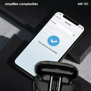 LENYES AIR101AI BERN ANC Silicone Ear Caps Earbuds with 6-mic Noise Reduction (Black) - Image 7