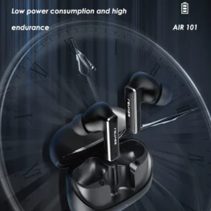 LENYES AIR101AI BERN ANC Silicone Ear Caps Earbuds with 6-mic Noise Reduction (Black) - Image 8