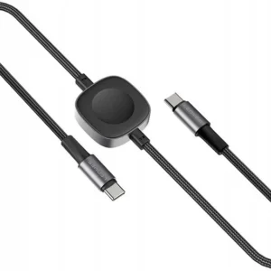 Alternative view of LENYES LC540TC-TC 100W USB-C to USB-C Data Cable 1.2m with 2.5W Watch Wireless Charger (Black)