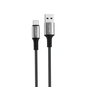LENYES LC565-TC 12W 2.4A USB-A to USB-C Data Cable 1.0m (Black)