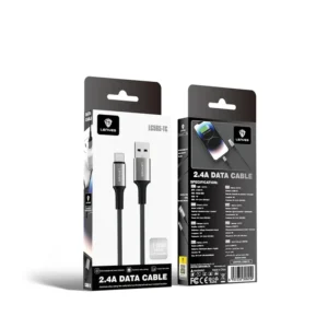 Alternative view of LENYES LC565-TC 12W 2.4A USB-A to USB-C Data Cable 1.0m (Black)