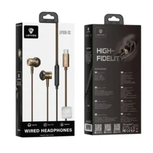 Alternative view of LENYES LF109-TC USB-C Wired Earphone (Black)