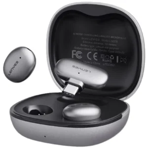 LENYES LM208-TC AI Noise Reduction Lavalier USB-C Microphone (Black)