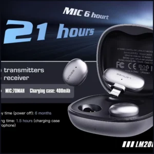 LENYES LM208-TC AI Noise Reduction Lavalier USB-C Microphone (Black) - Image 3