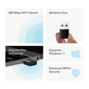 Alternative view of MERCUSYS MA12N N300 Nano Wireless USB Adapter