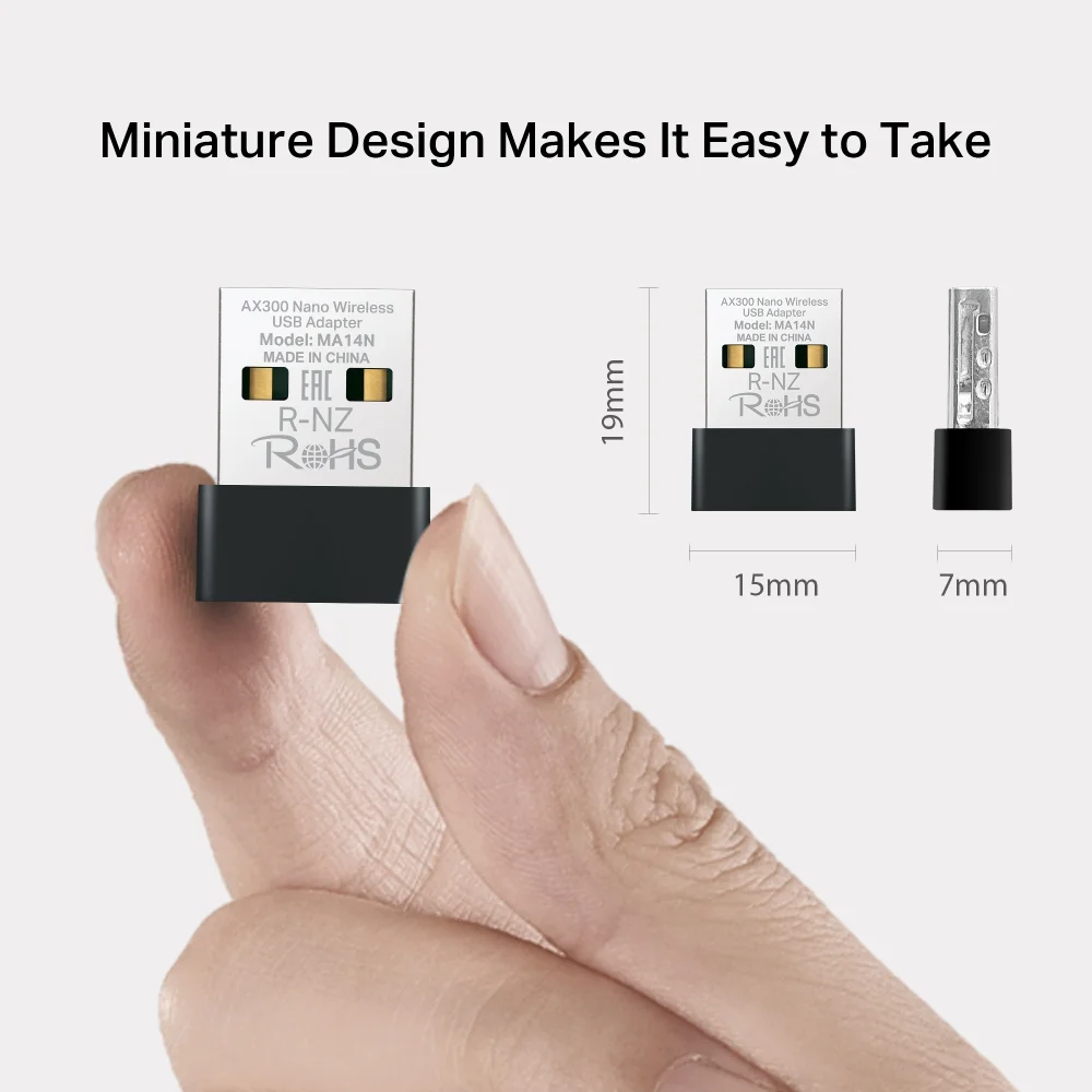 MERCUSYS MA14N AX300 Nano Wireless USB Adapter - Image 4