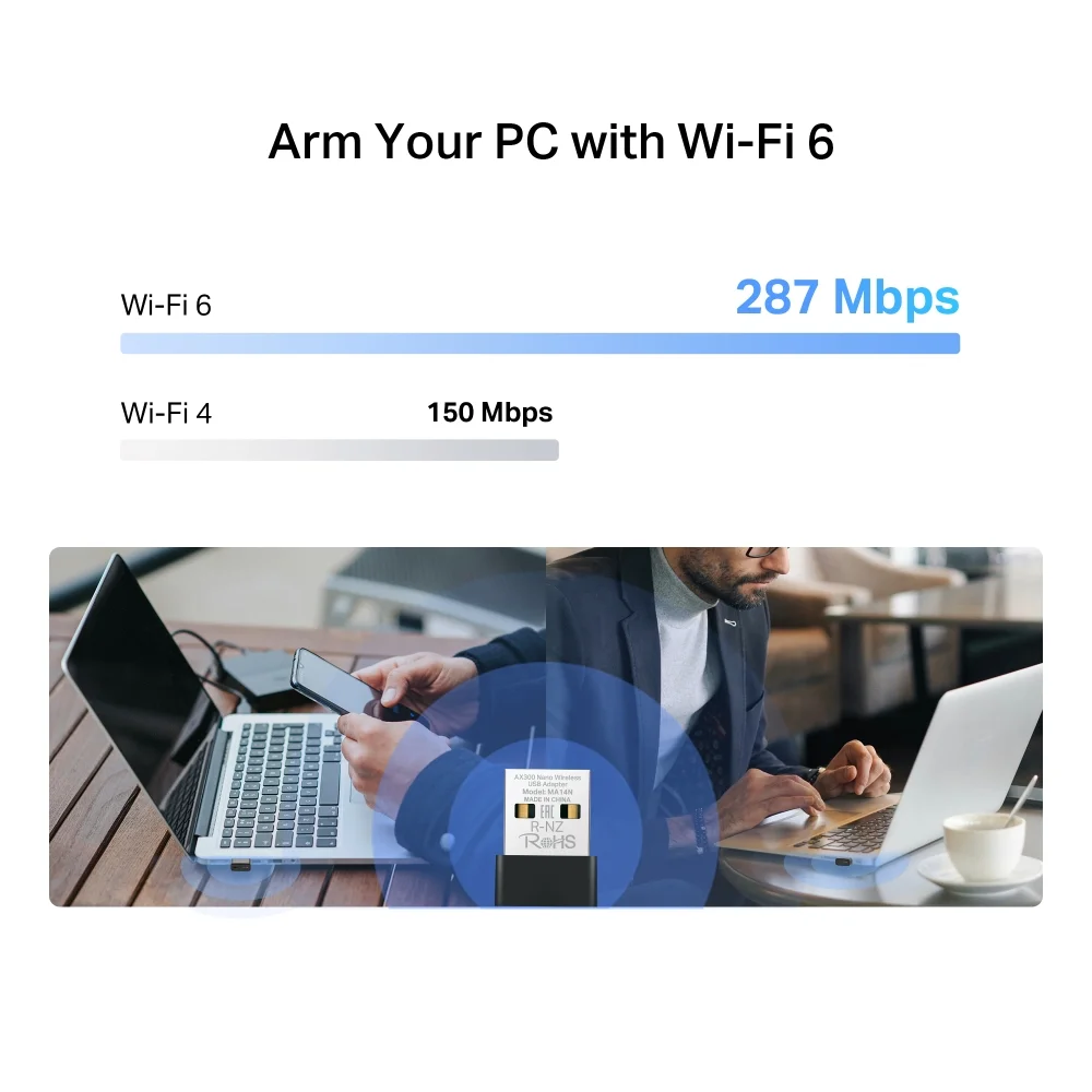 MERCUSYS MA14N AX300 Nano Wireless USB Adapter - Image 5