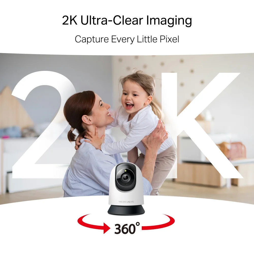 MERCUSYS MC210 Pan/Tilt Home Security Wi-Fi Camera - Image 3