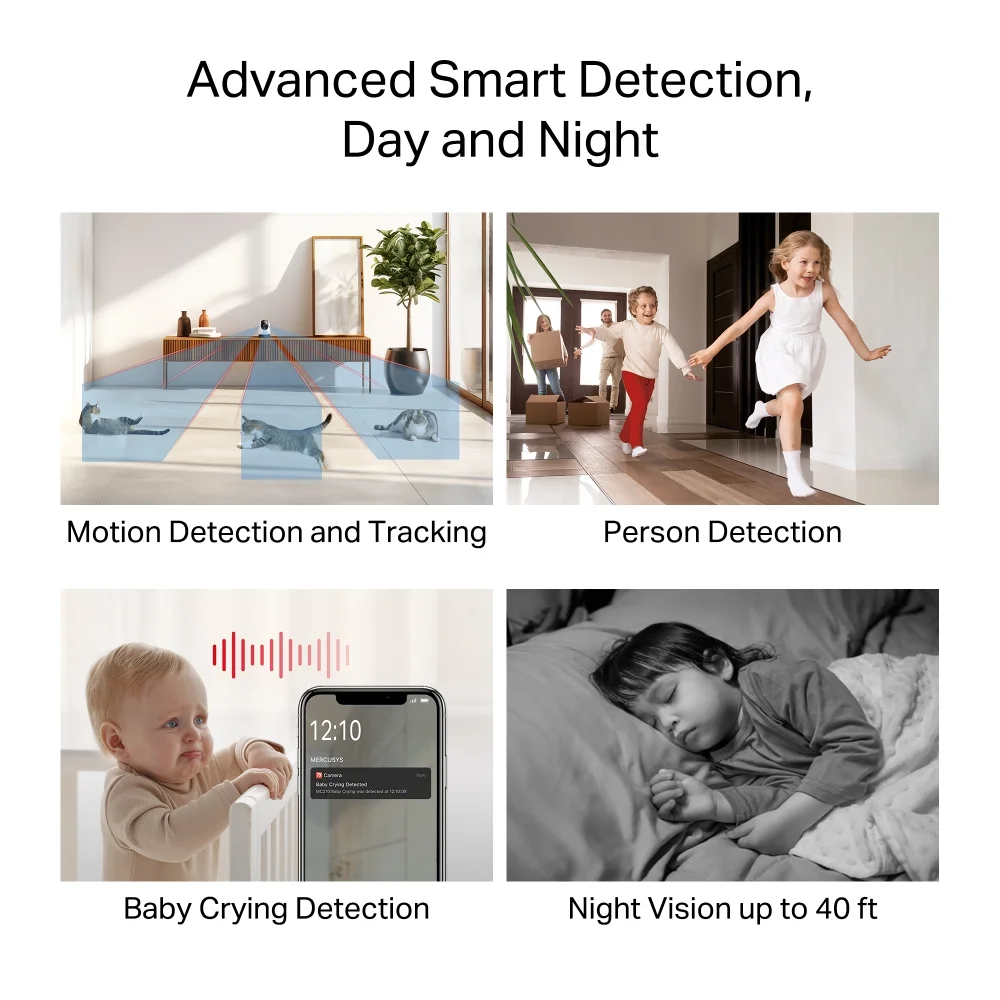 MERCUSYS MC210 Pan/Tilt Home Security Wi-Fi Camera - Image 4
