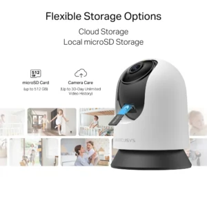 MERCUSYS MC210 Pan/Tilt Home Security Wi-Fi Camera - Image 7