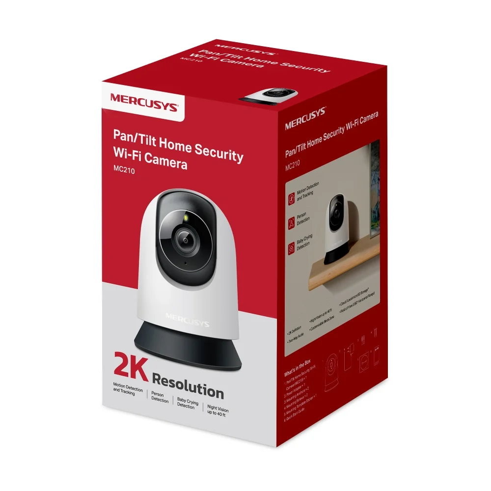 MERCUSYS MC210 Pan/Tilt Home Security Wi-Fi Camera - Image 9
