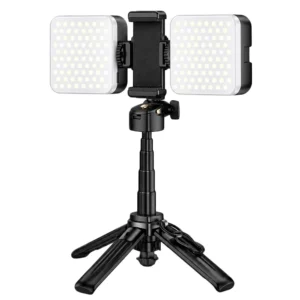 PLOKAMA LIVE-M6 Pro 2-LED Lights Handle Tripod Selfie Stick