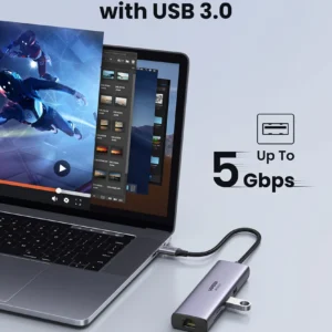UGREEN 45379 CM498 7-in-1 USB-C 4K 60Hz 10Gbps 100W Multifunction Adapter Hub (Space Grey) - Image 5