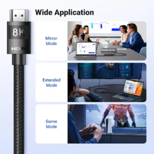 Alternative view of UGREEN 45430 HD175 HDMI 8K Cable Male To Male 1.0M (Black)