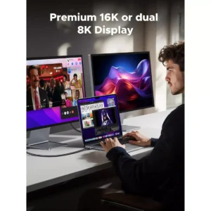 Alternative view of UGREEN 65383 L706 240W USB-C to USB-C Thunderbolt 4 16K 60Hz 80Gbps 1.0m (Black)