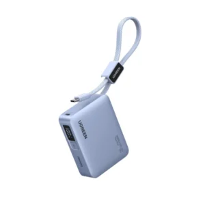 Alternative view of UGREEN 75173B PB584 33W 10000mAh Fast Charging Flight Approved Power Bank with Built-in USB-C Cable (Light Blue)