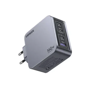 UGREEN Nexode Pro 25877 X763 160W 4-Port (3xUSB-C + 1xUSB-A) GaN Desktop Fast Charger with USB-C to USB-C Cable 1.5m (Space Grey)