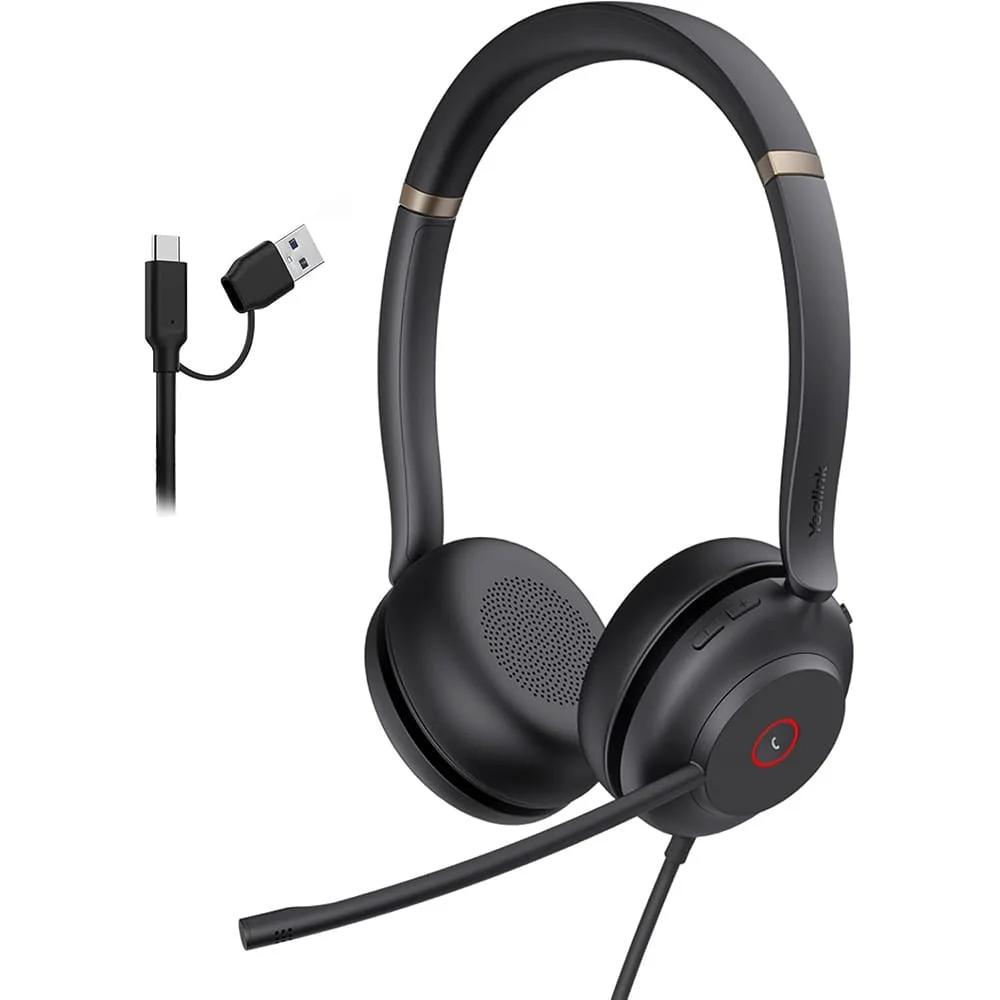 Yealink UH35 Dual USB Wired Headset (Microsoft Teams) (1308163) Black - Image 2