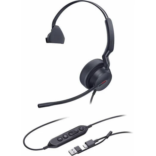 Yealink UH44 Mono USB Wired Headset (Microsoft Teams) (1308241) Black